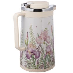 ТЕРМОС СО СТЕКЛЯННОЙ КОЛБОЙ, 950 МЛ, КРЫШКА С КЛАПАНОМ, СЕРИЯ "IRISES"