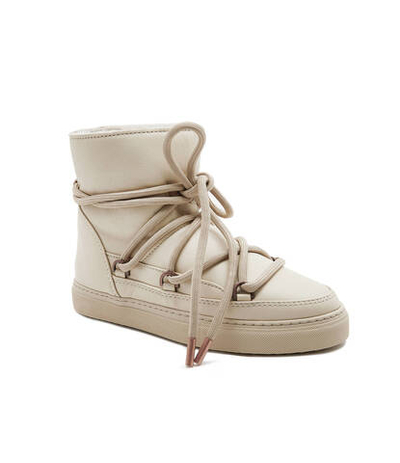 Кожаные угги nappa INUIKII - кремовый(75202-087)