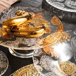 Блюдо глубокое 33см IVV Pashmina коричнево-медовое