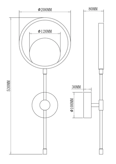 Настенный светильник (бра) FR6110WL-L12GB Бисерный / Beady 11 Вт LED Freya fr6110wl-l12gb