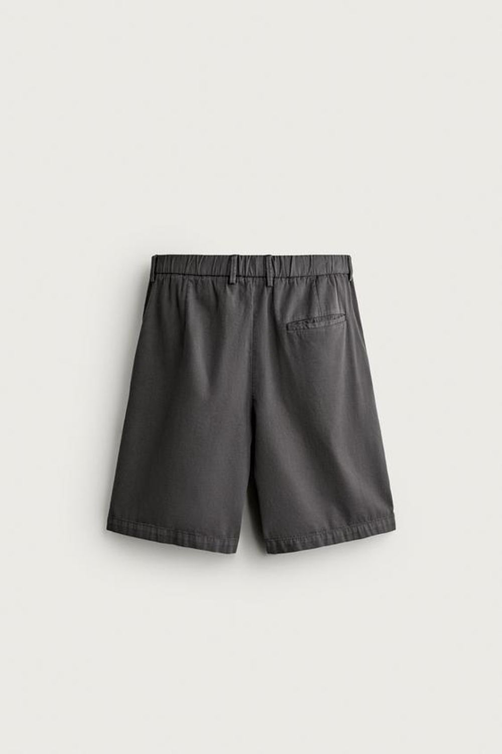 ZARA ШОРТЫ RELAXED FIT С ЭФФЕКТОМ ПОТЕРТОСТИ, СЕРЫЙ