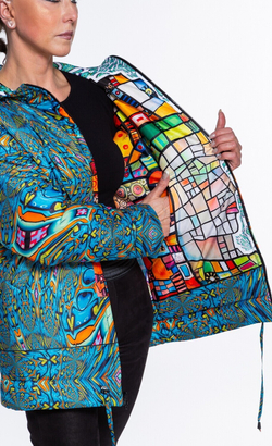 Двусторонняя куртка «Витражи», по мотивам живописи Тани МакКабе