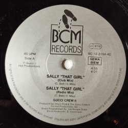Винтажная виниловая пластинка LP Gucci Crew II Sally That Girl (Germany 1988) Maxi Single 45 RMP