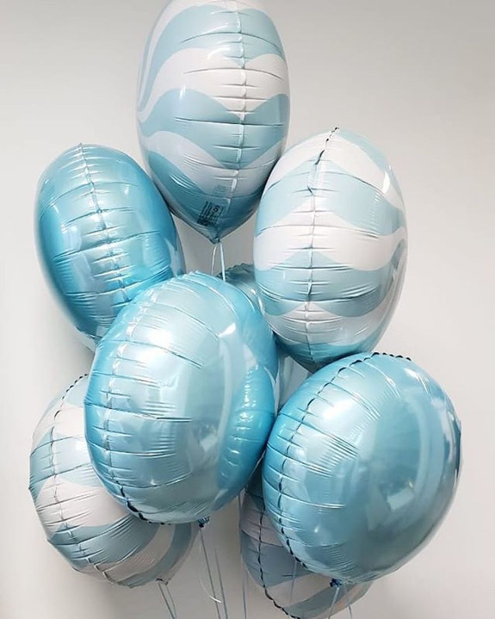 Шар (18"/46 см) Круг, Леденец, Голубой 1 шт.