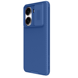 Чехол синего цвета с защитной шторкой для камеры от Nillkin на Xiaomi Redmi Turbo 4, серия CamShield Pro Case