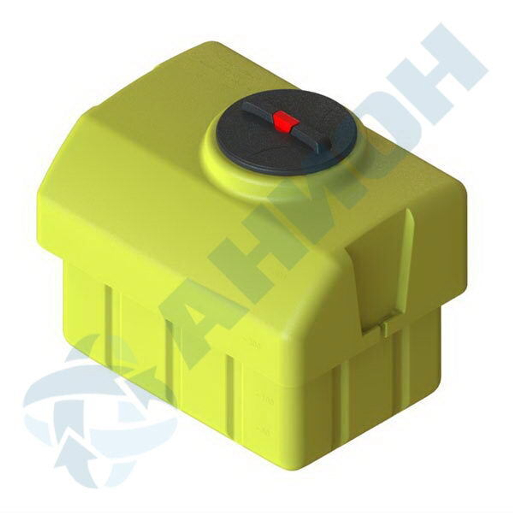 Емкость 330 л с фланцем и крышкой с  клапаном Анион 330 л.(955x665x820см;желтый) - арт.559555