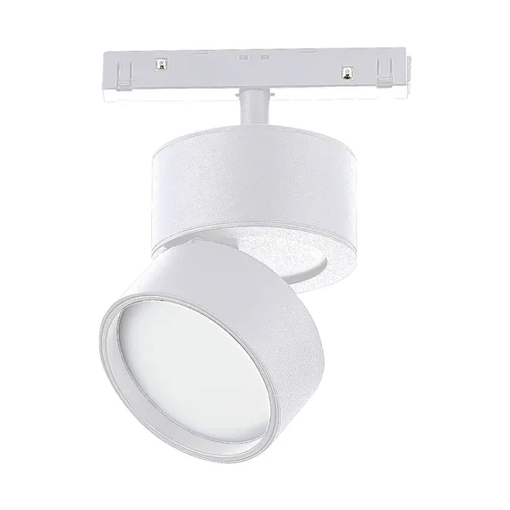 ST809.536.09 Магнитный трековый светильник Белый LED 1*9W 3000K 550Lm Ra>90 120° IP20 D85xH126 48V СКАЙЛАЙН 48V