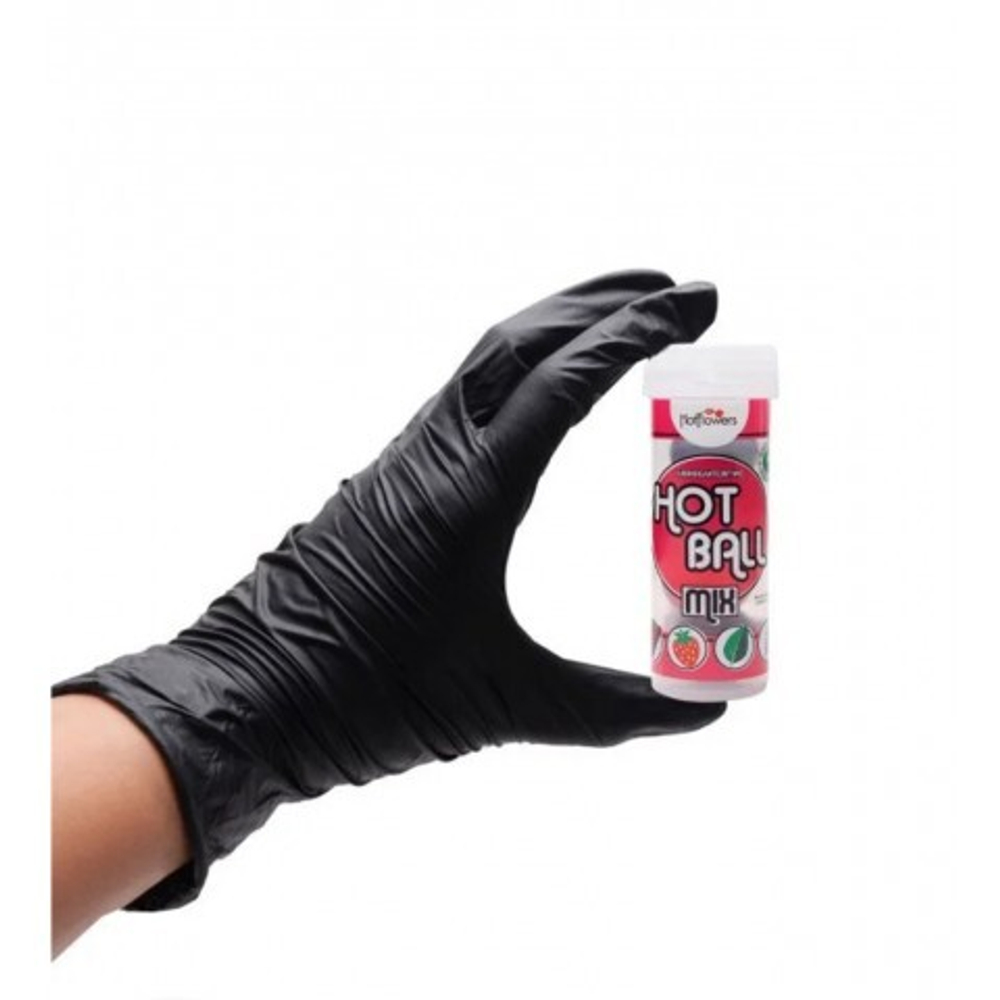 Лубрикант HOT BALL MIX на масляной основе в виде 4 шариков (мята, шоколад, клубники)