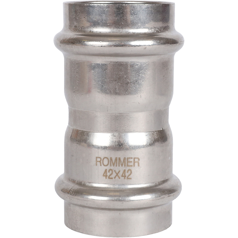 ROMMER Муфта соединительная 42x42 из нержавеющей стали прессовой