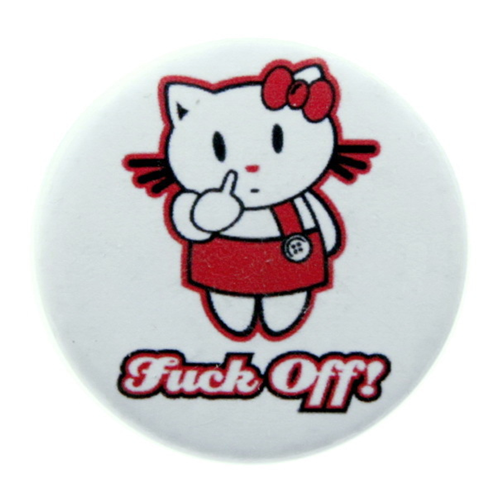 Значок Hello Kitty ( Fuck Off! )