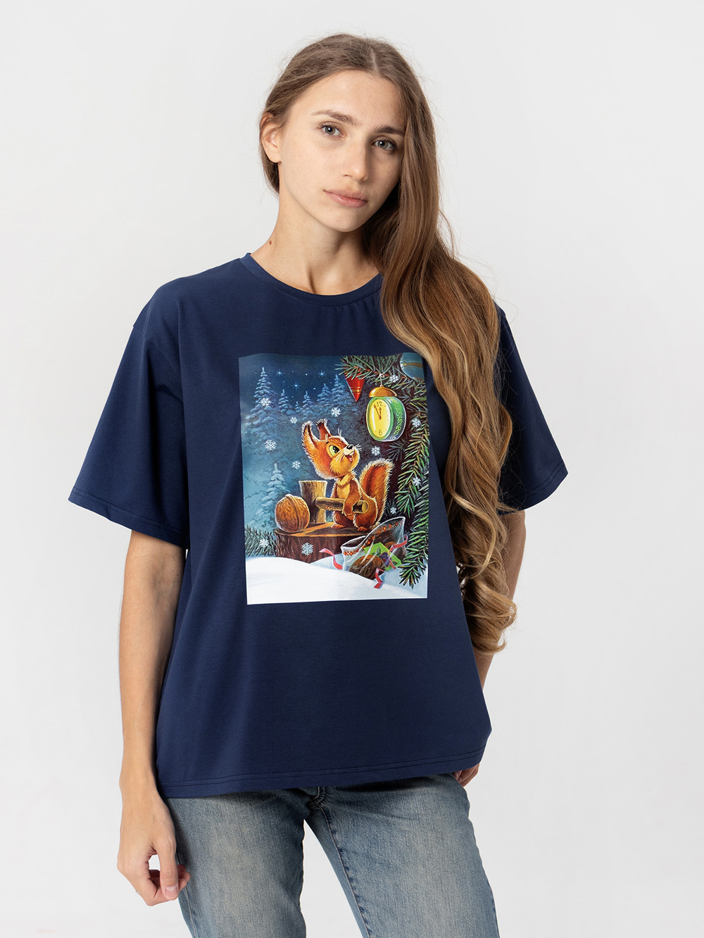 Футболка женская Mjölk х Зарубин Белочка