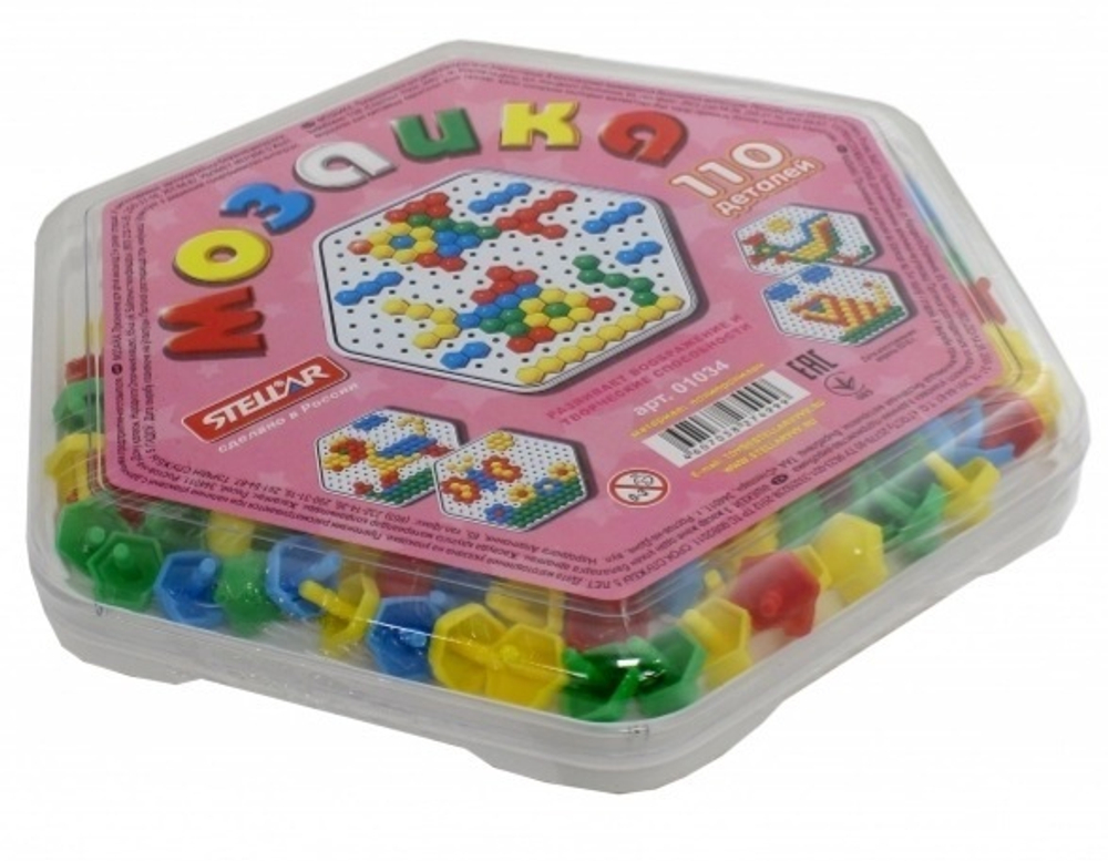 Мозаика шестигранная, 110 деталей