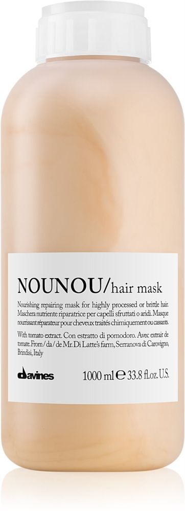 Davines питательная маска для волос, поврежденных химическими процедурами NouNou