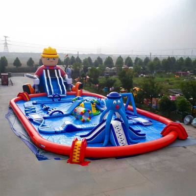 Надувной наземный аквапарк «Поймай осьминога», 31*15*8 м