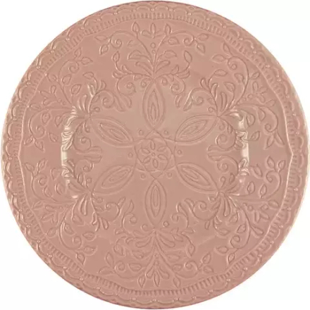 Тарелка «Скалистос» мелкая керамика D=225,H=25мм розов