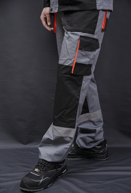 Брюки летние Эмертон (серый+чёрный+оранжевый)