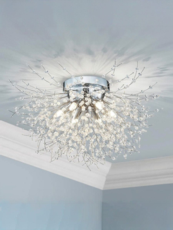 Люстра потолочная Lanbos, 6 ламп G9, 90 Вт LED, до 15 кв м, хром