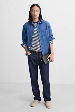 ZARA СУМКА С МЕТАЛЛИЧЕСКОЙ ПРЯЖКОЙ, ЧЕРНЫЙ