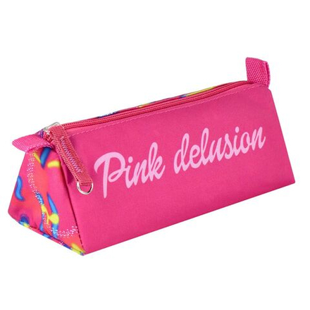 Пенал-косметичка (200*85*65) молния, ткань "Розовая тема"