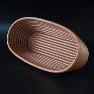 Овальная корзина для расстойки из пластика XL+, 35х15 см, до 1200г теста