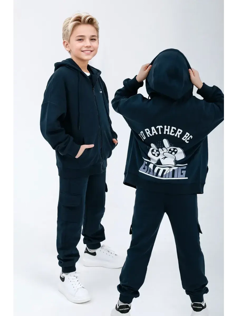 Костюм для мальчика в школу, худи и брюки