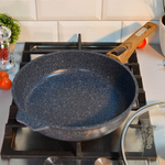 Сковорода 24см Premium blue со съемной ручкой и стеклянной крышкой