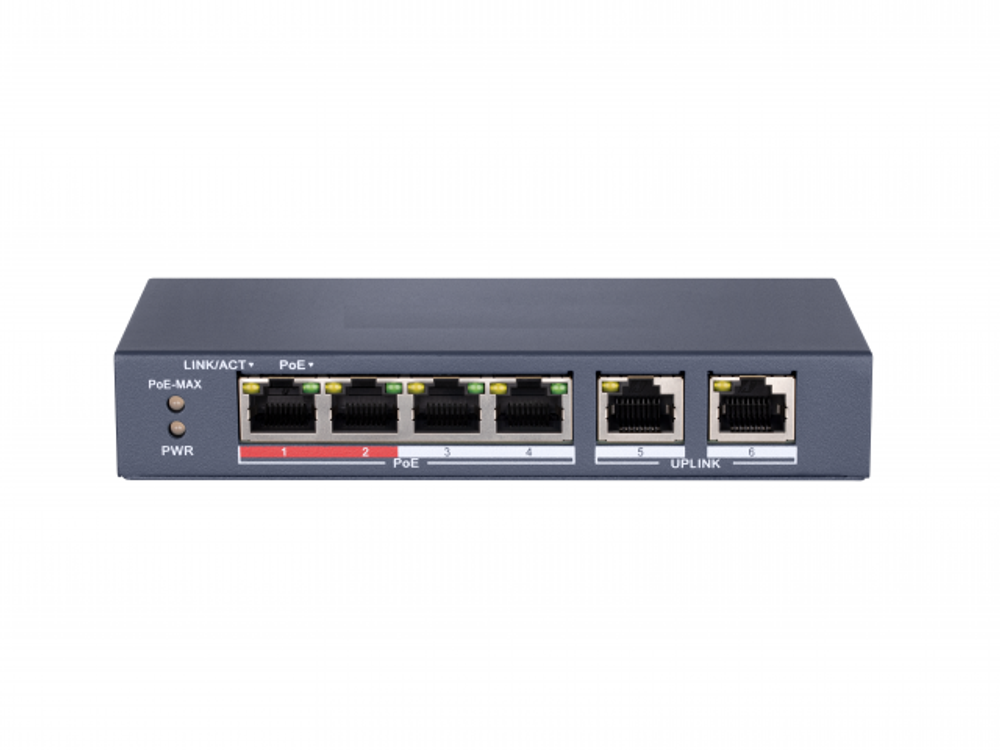 DS-S604P Коммутатор с питанием POE