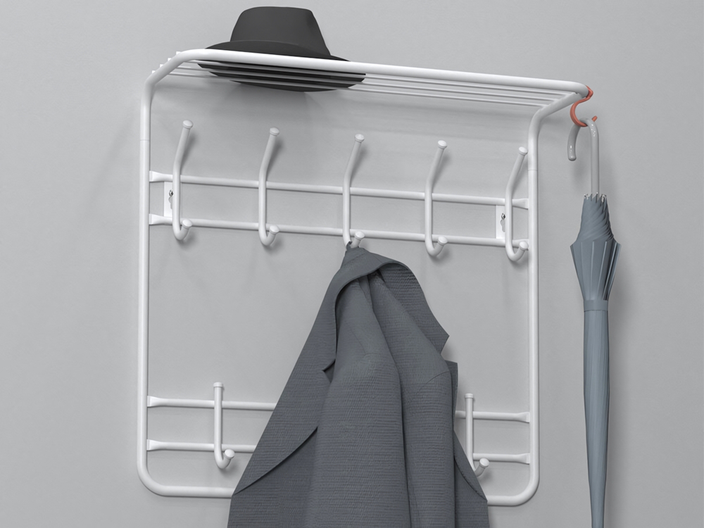 Вешалка 2-х ярусная 60 белая