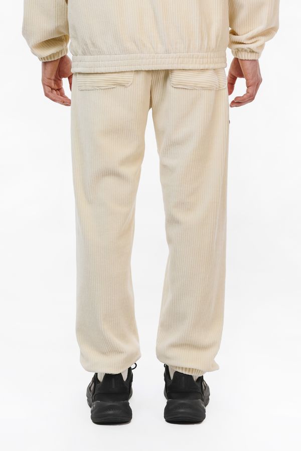 Брюки велюровые Stripe track белые - фото 5