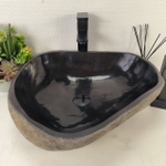 Каменная раковина из речного камня RS-05061 (48*47*15) 0857 из натурального камня