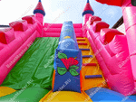 Надувная горка "Розовая крепость"