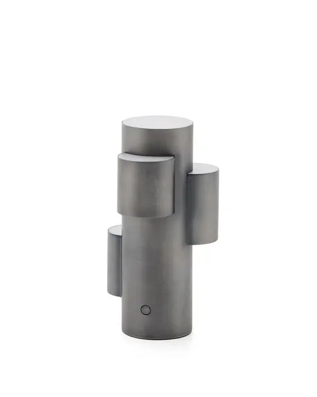 Переносная настольная лампа Adrina из темно-серого металла