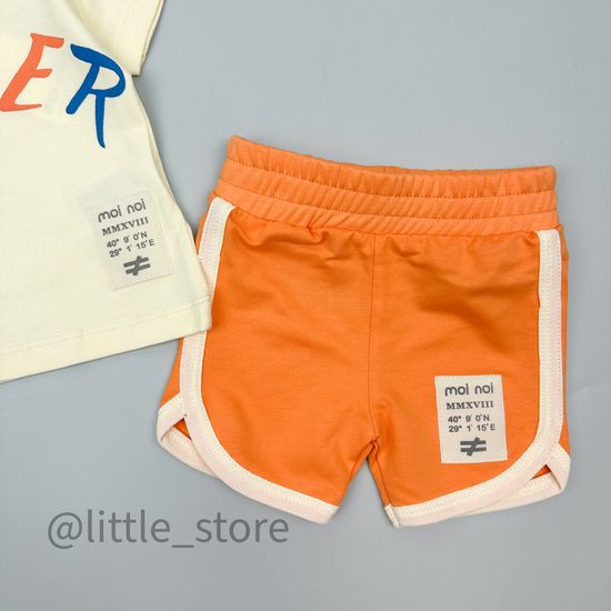 Комплект хлопковый Moi Noi, Молочный/оранжевый