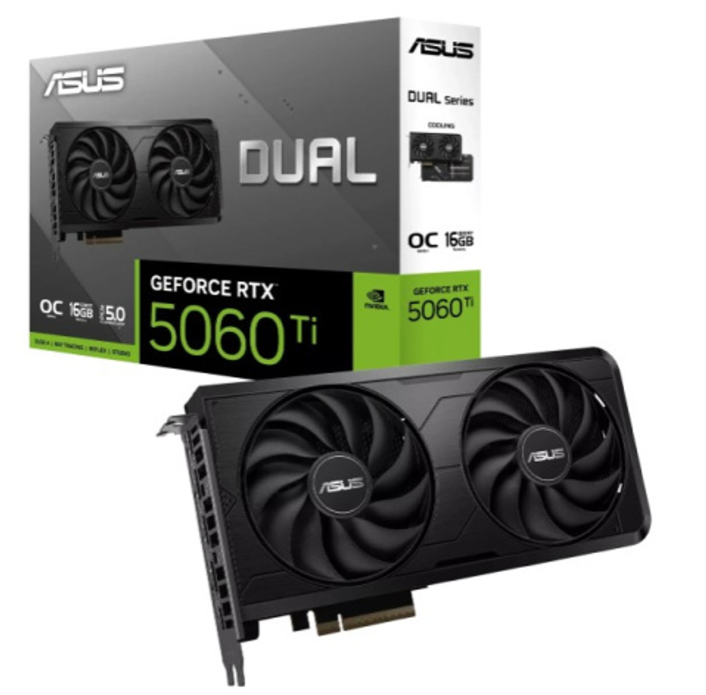 Видеокарта ASUS GeForce RTX 5060 TI DUAL EVO OC (DUAL-RTX5060TI-O16G-EVO)