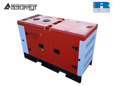 Дизельный генератор Азимут АД-12С-230-2РКМ19 Ricardo однофазный в кожухе с автозапуском
