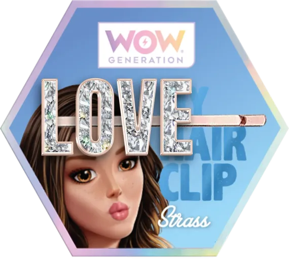 Заколка для волос с надписью LOVE WOW Generation с надписью LOVE