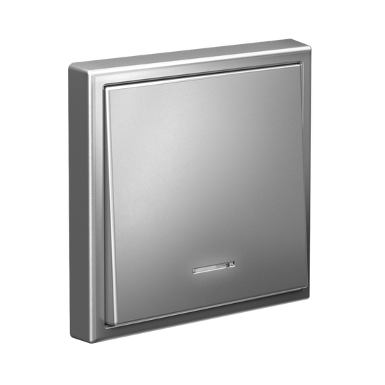 Выключатель 1-кл. ArtGallery (сх. 1а) 10AX с подсветкой механизм сталь SE GAL000913