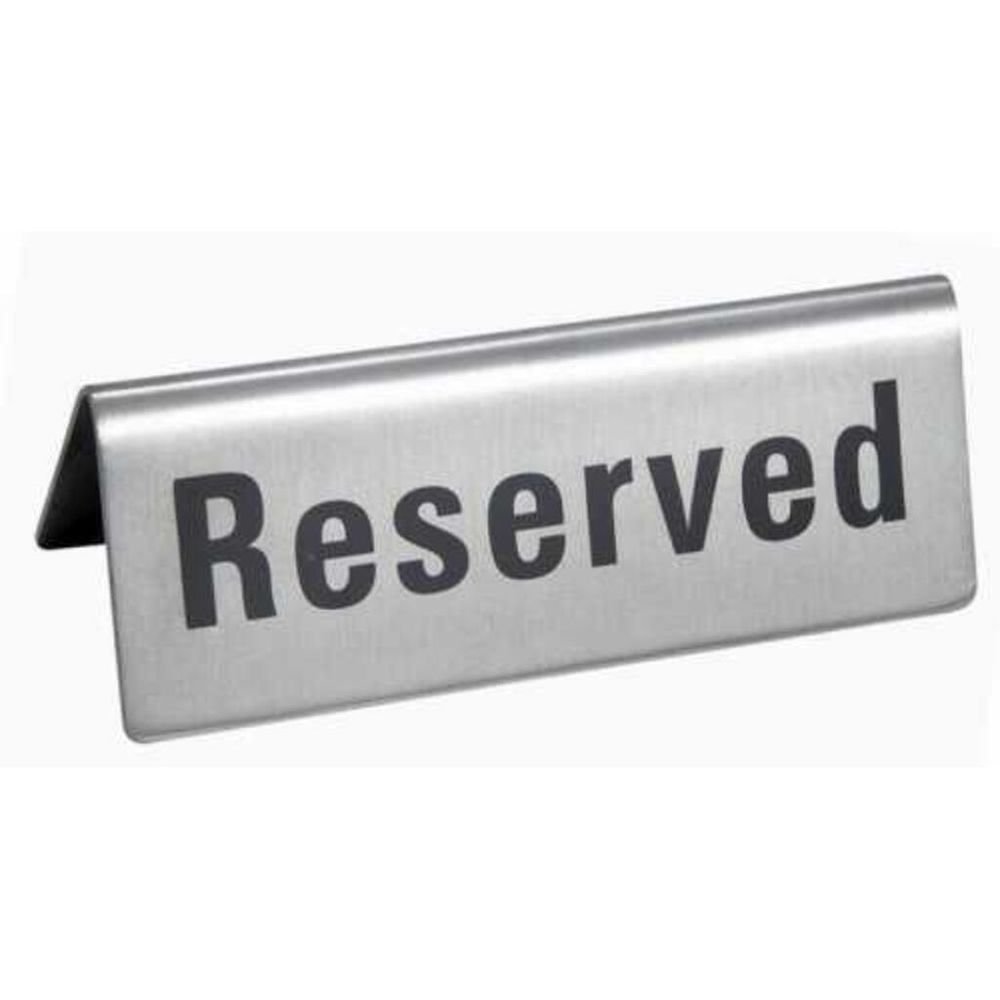 Табличка "Reserved" 12*5 см, нержавейка, P.L. Proff Cuisine