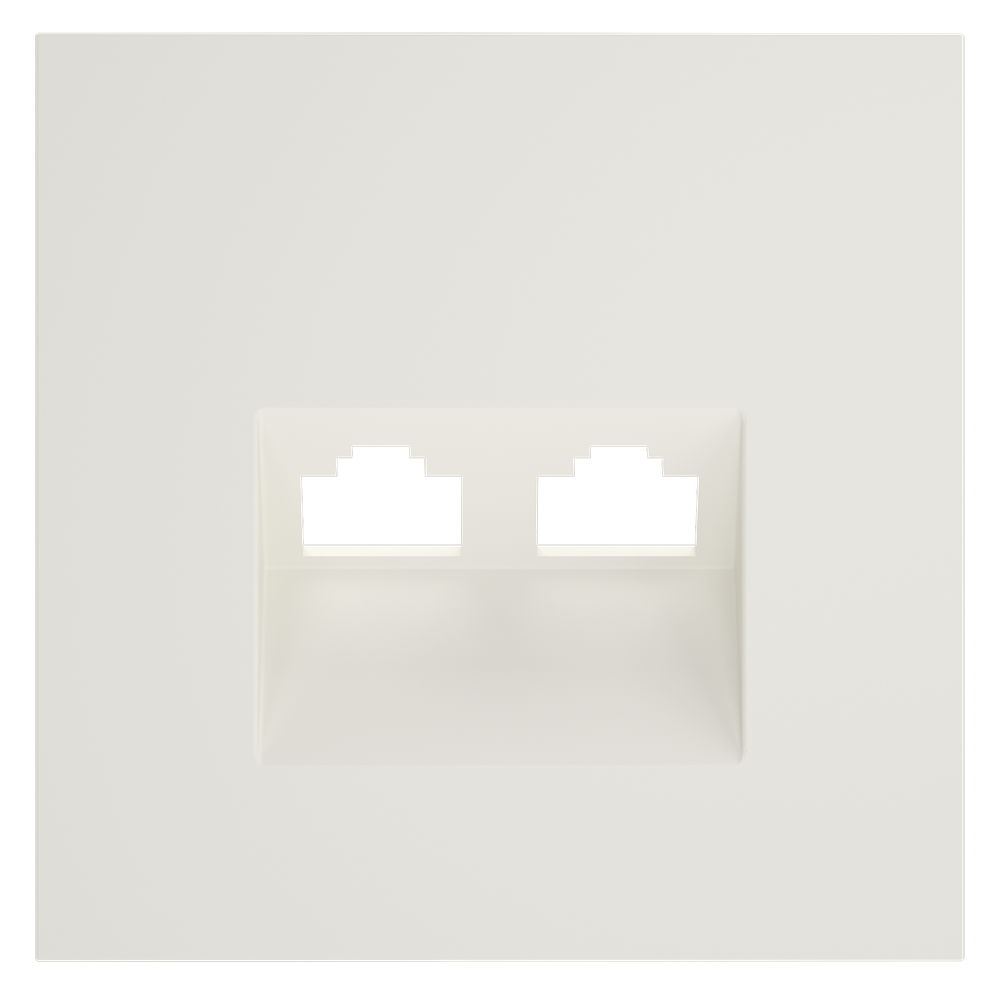 Накладка для розетки компьютерной двойной RJ45+RJ45 кат.6, S70 (хлопок)