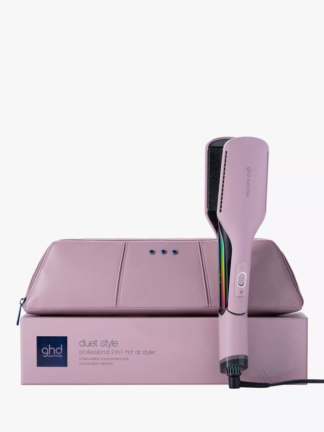 Ghd Стайлер для сушки и выпрямления волос Duet Style Transcendent Pink с термостойкой сумкой