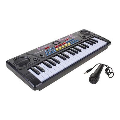 Синтезатор на бат. с микрофоном, коробка 3768