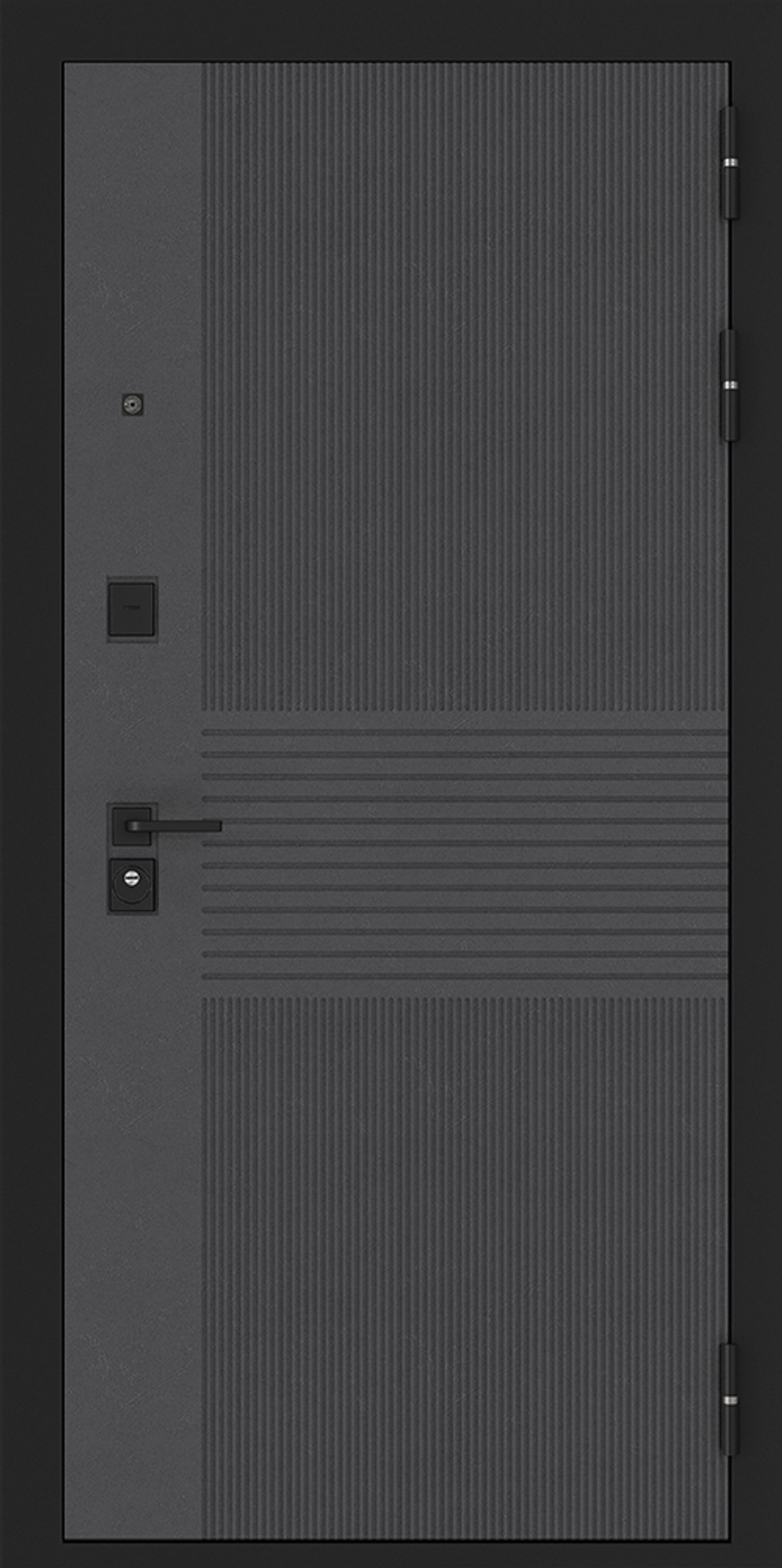 Дверь Входная Бункер BN-05 18 Зеркало Бетон светлый