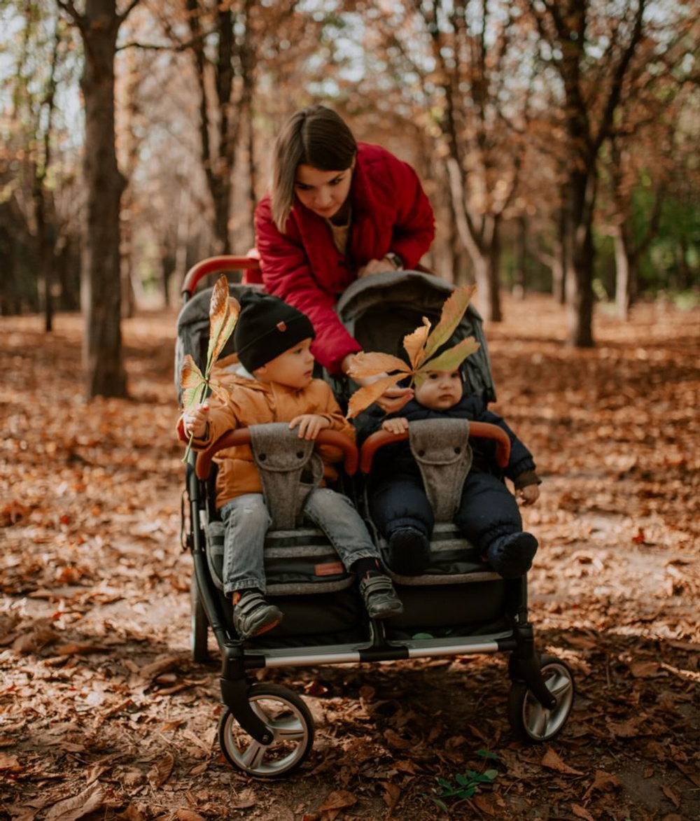 Коляска для двойни Carrello Connect CRL-5502 Rock Gray