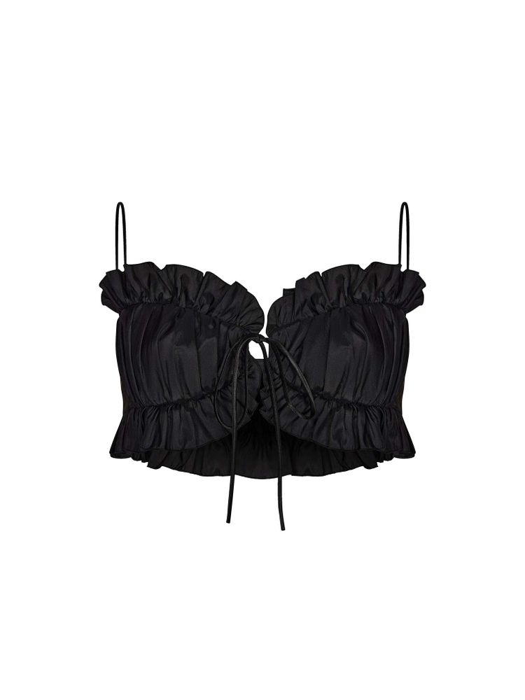 Топ-бюстье драпированный из тафты