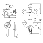 Смеситель для ванны Lemark Luna (LM4134C)
