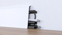 Плинтус Indo 40 белый мат, 2500x70x26 мм