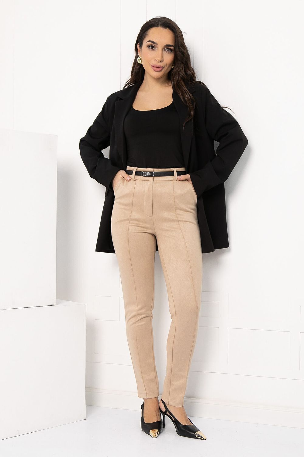 Брюки Тенденция стиля (бежевые) Б12753-13М LT Collection