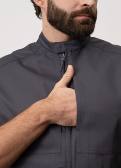 Туника с кокетками-карманами