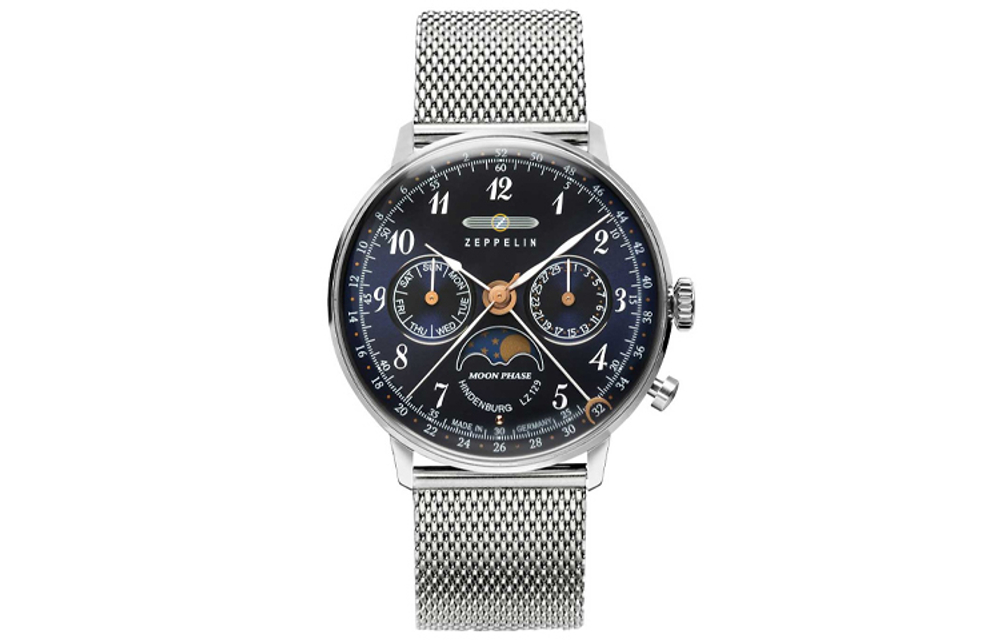 ZEPPELIN Quartz Movement 30m Water Resistance Women"s Watch Blue Dial Stainless Steel Watch Case