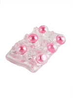 Прозрачная сквозная насадка на пенис с цветными шариками